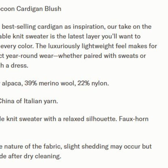 Jenni Kayne Blush Cable Cocoon Cardigan - Picture 5 of 5